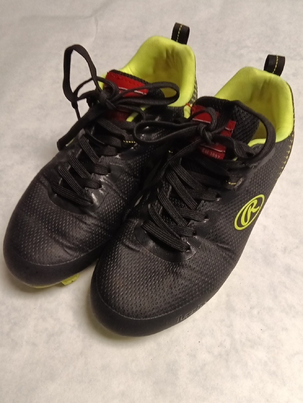 Rawlings Coolflo Boys Pre Owned Football Cleats Size 2.5D